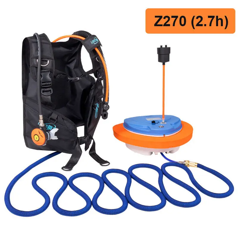 2.7h Scuba Diving Snorkel Equipment Breathing Tube Deep Underwater 12M+ BCD Diving Ventilator Tankless