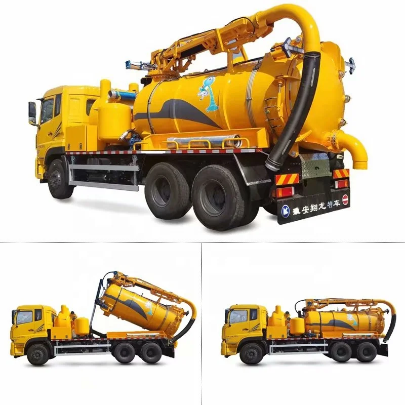 Customisable High quality famous chassis vacuum truck small volume sewage sewer pump drainage truck