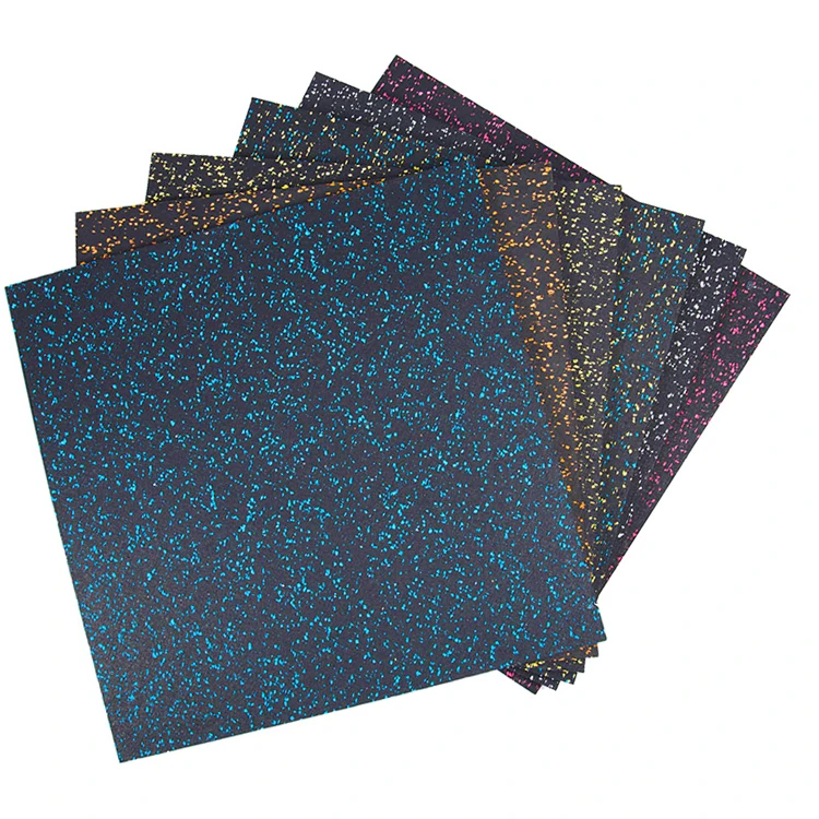 High quality shock absorpiton gym rubber floor mat Indoor Fitness room flooring tile mats High Elastic Rubber Gym Flooring