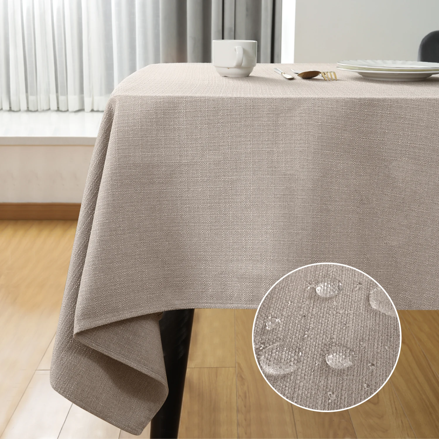 320gsm Optional normal size rice white Beige Exquisite Structure square Custom Modern Hotel wedding christmas tablecloth