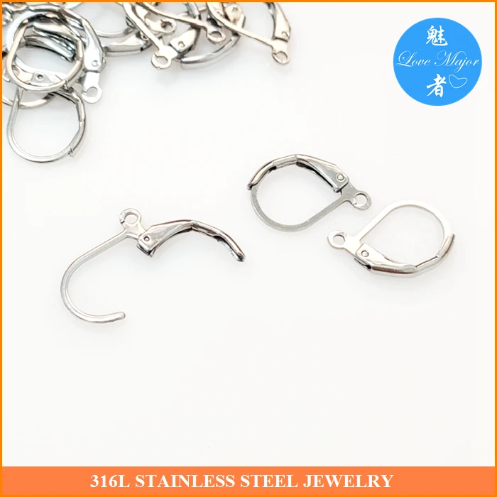 Gold Plated Classic French Clasp Earrings Hook Jewelry Findings and Components Stainless Steel Jewelry Making