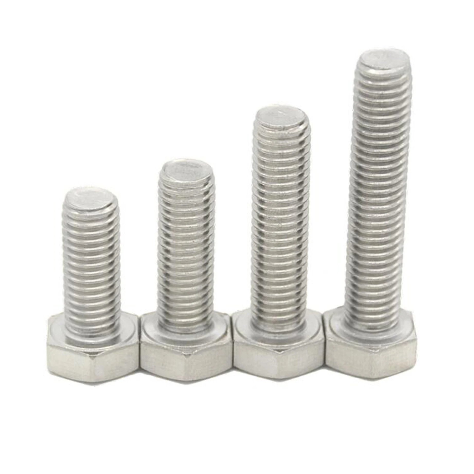 Hex Bolt Screw Factory Price Customized Wholesale m6 m8 m10 m12 m16 m18 m20 SS304 SS316 stainless steel DIN933