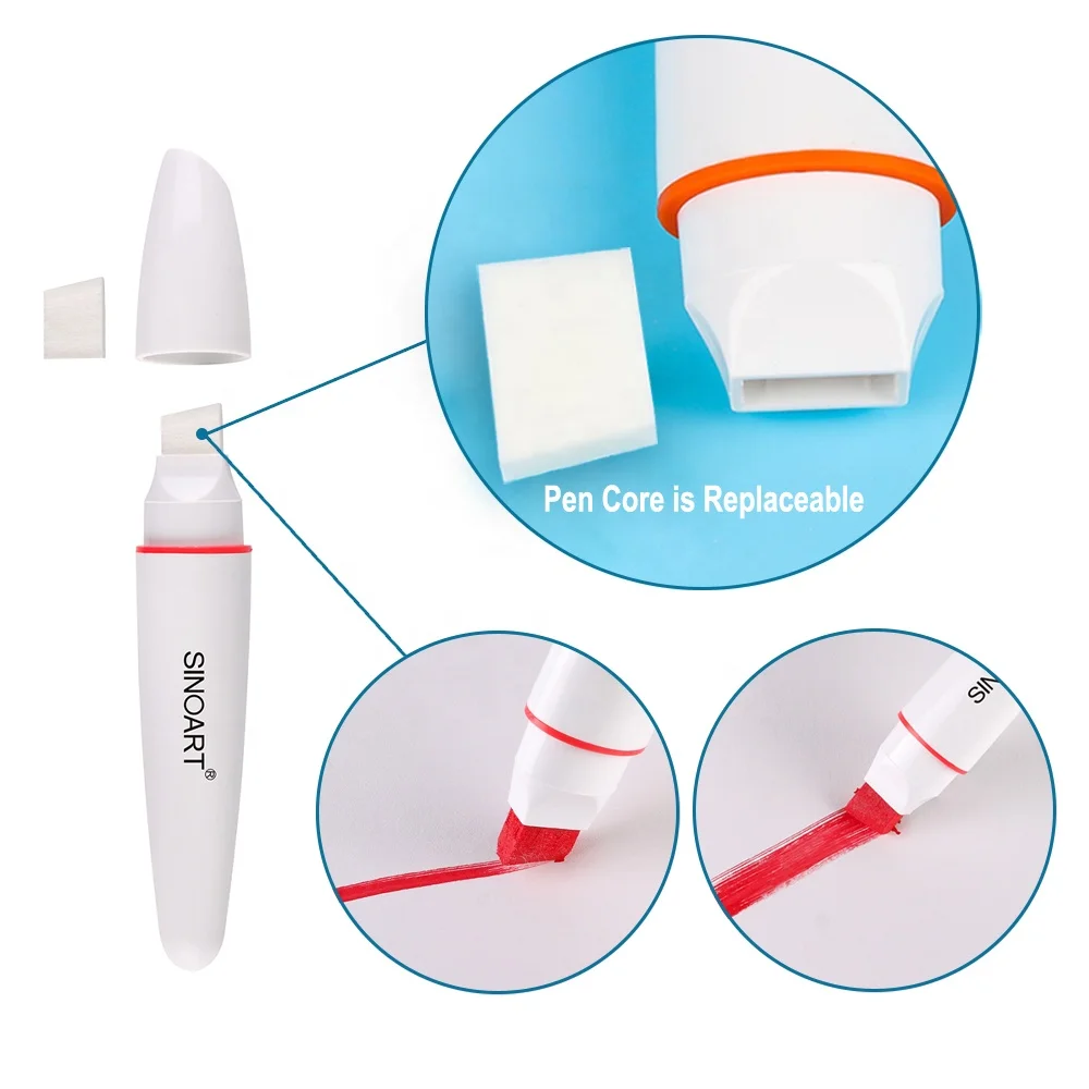 SINOART Jumbo Acrylic Paint Marker,16mm fine tip,Replaceable Tips, Water-Based, Art Supplies for Rocks, Canvas, Glass,etc