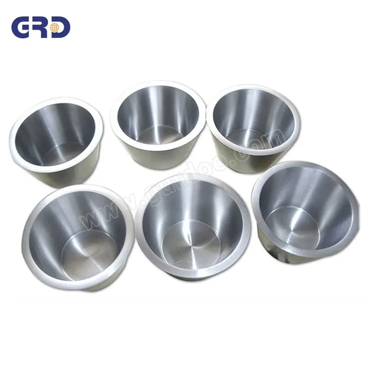 99.98% W tungsten molybdenum crucibles for high temperature furnace