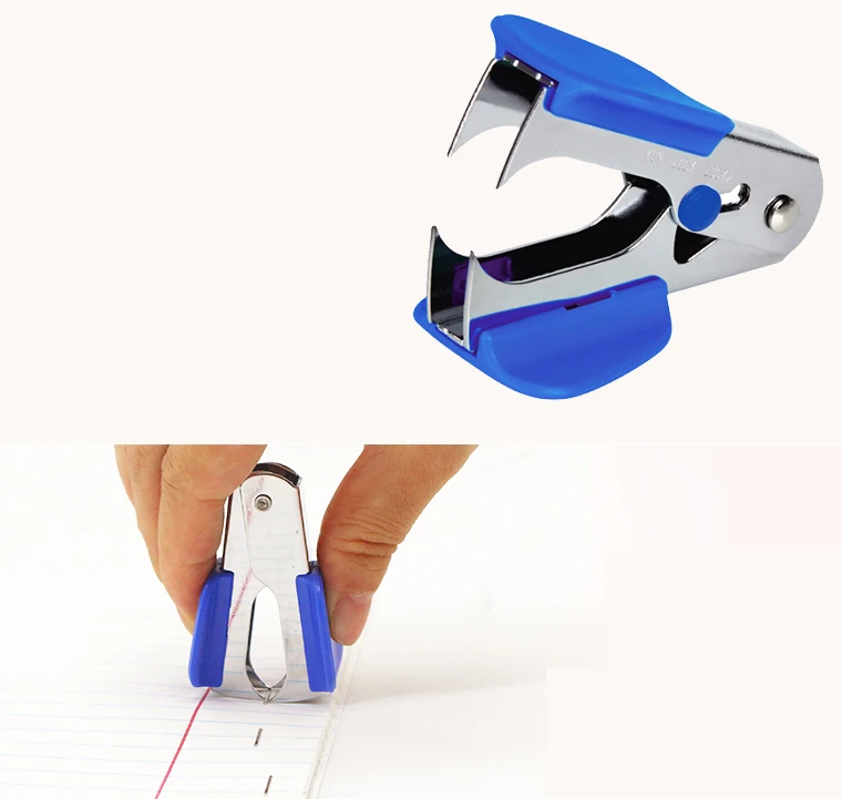 
UMI Office stand desktop Good Quality colorful Office Metal button lock staple pin remover for staple 