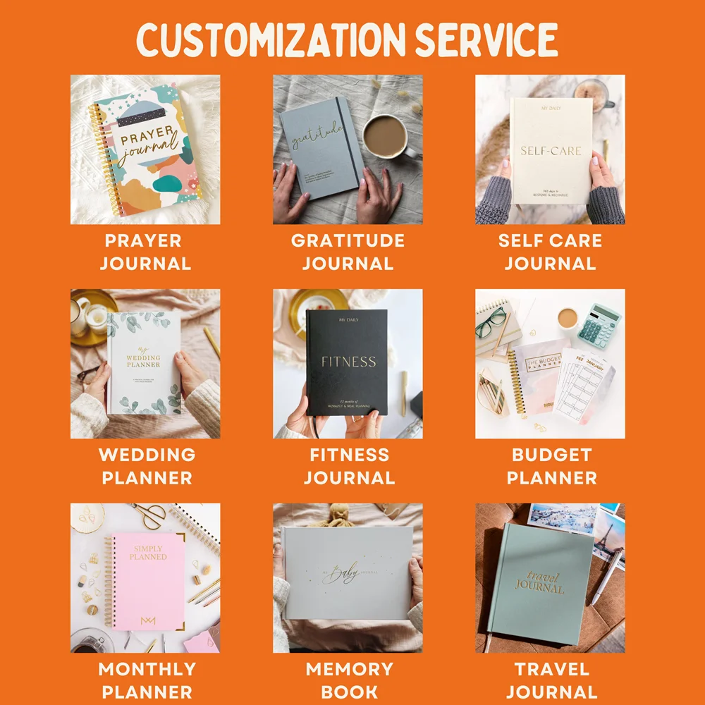 Custom Linen Journal Hardcover With Gold Foil Stamping Logo A5 Fabric Diary Notebooks