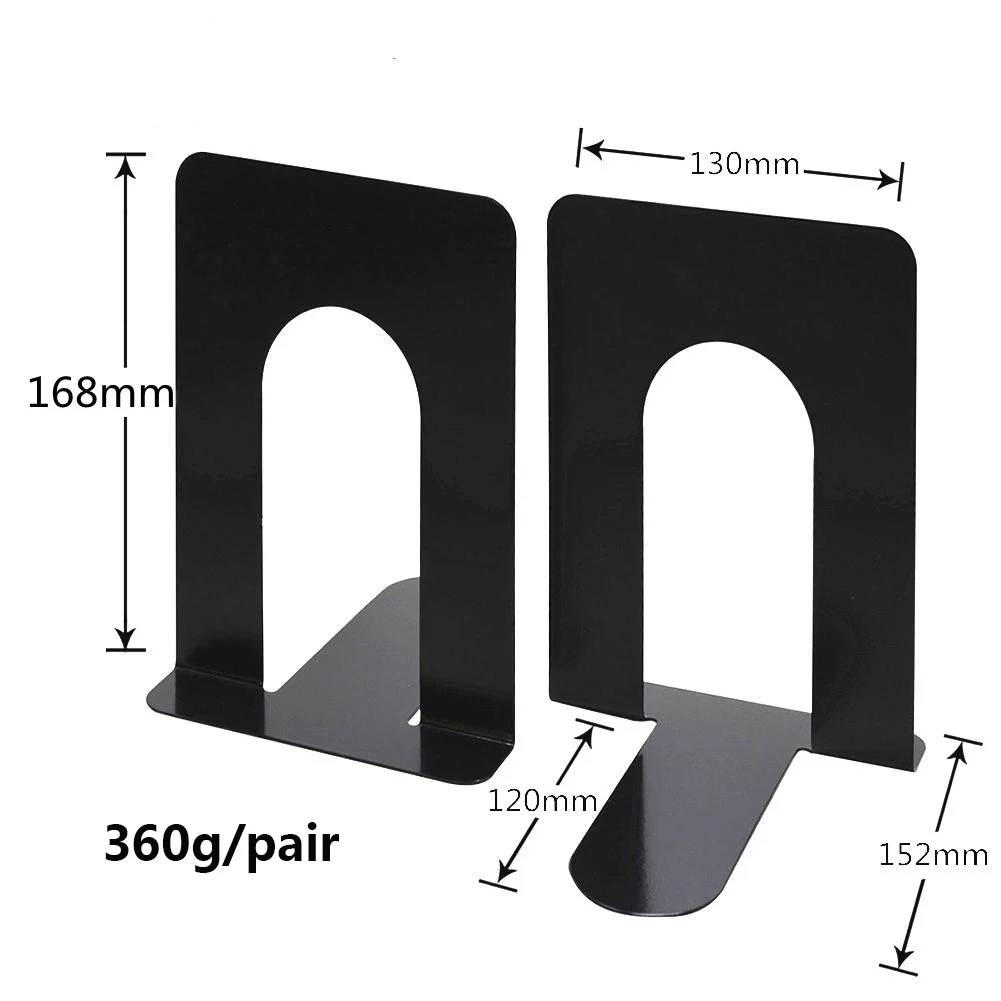 360g Bookcase Bookholder Bookends Metal Learning Stationery Supplies Bookstand