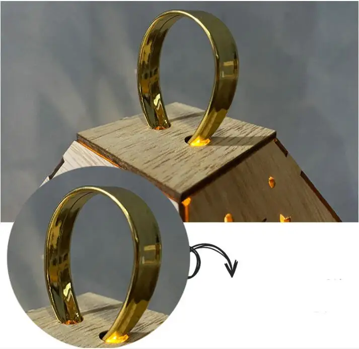 Muslim Ramadan Party Decoration Eid Mubarak Wood LED light hanging Lantern