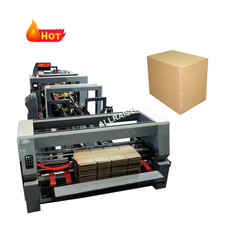 High speed Folder Gluer Stitching Machine Cardboard Carton Box Stapling Making Machine For Corrugated Box