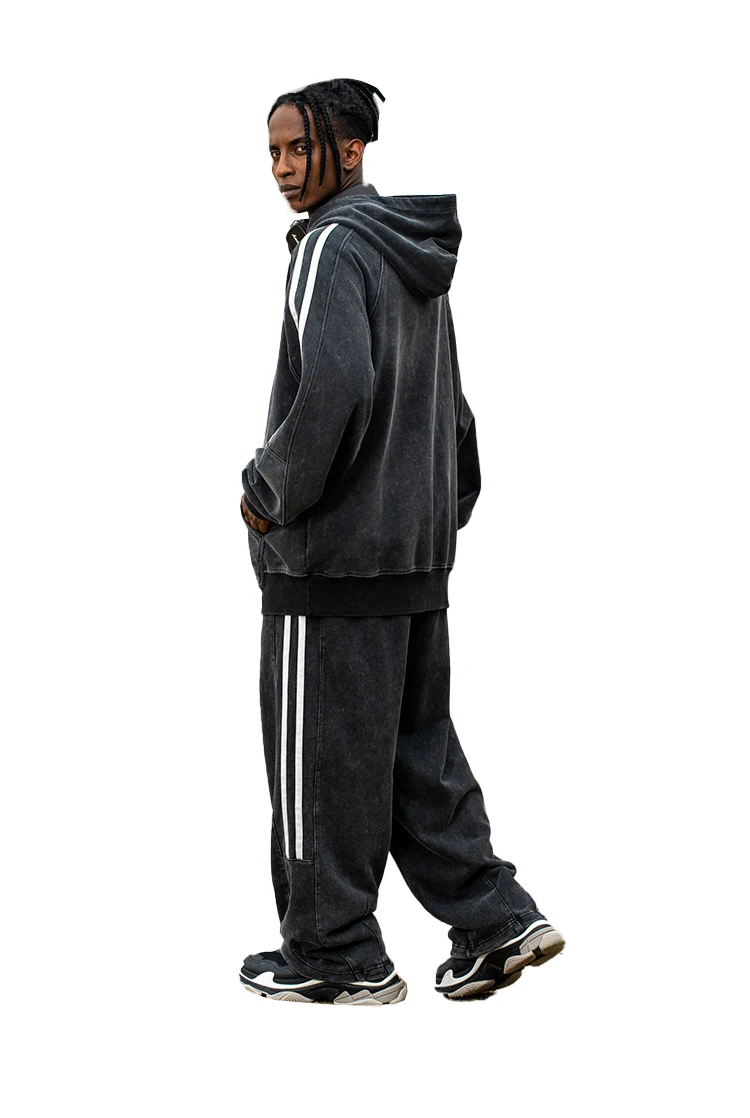 Custom Logo Men 100 Cotton Hoodie French Terry High Quality Blank Oversized Vintage Acid Wash  Cropped Hoodie Men