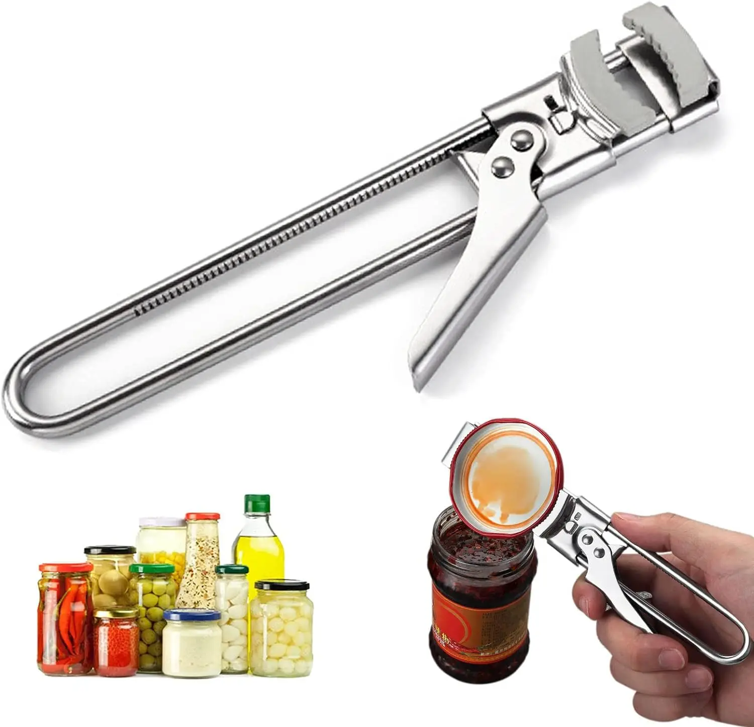 Bothwinner spot new non-slip stainless steel can opener adjustable bottle opener manual screw capper kitchen tool