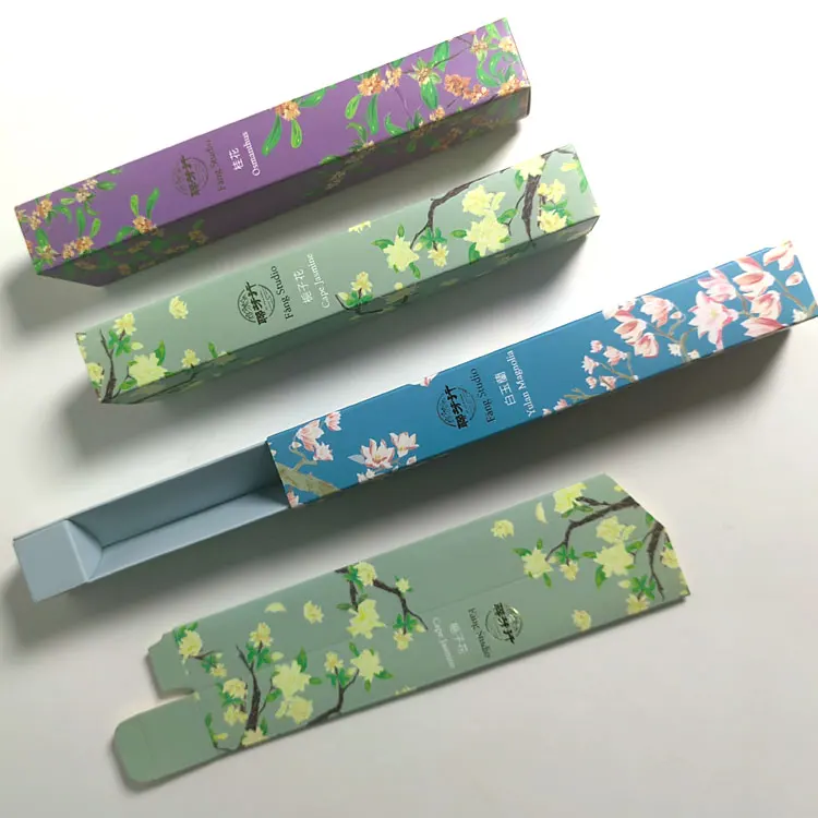 custom small drawer boxes for thin long incense stick drawer packaging box