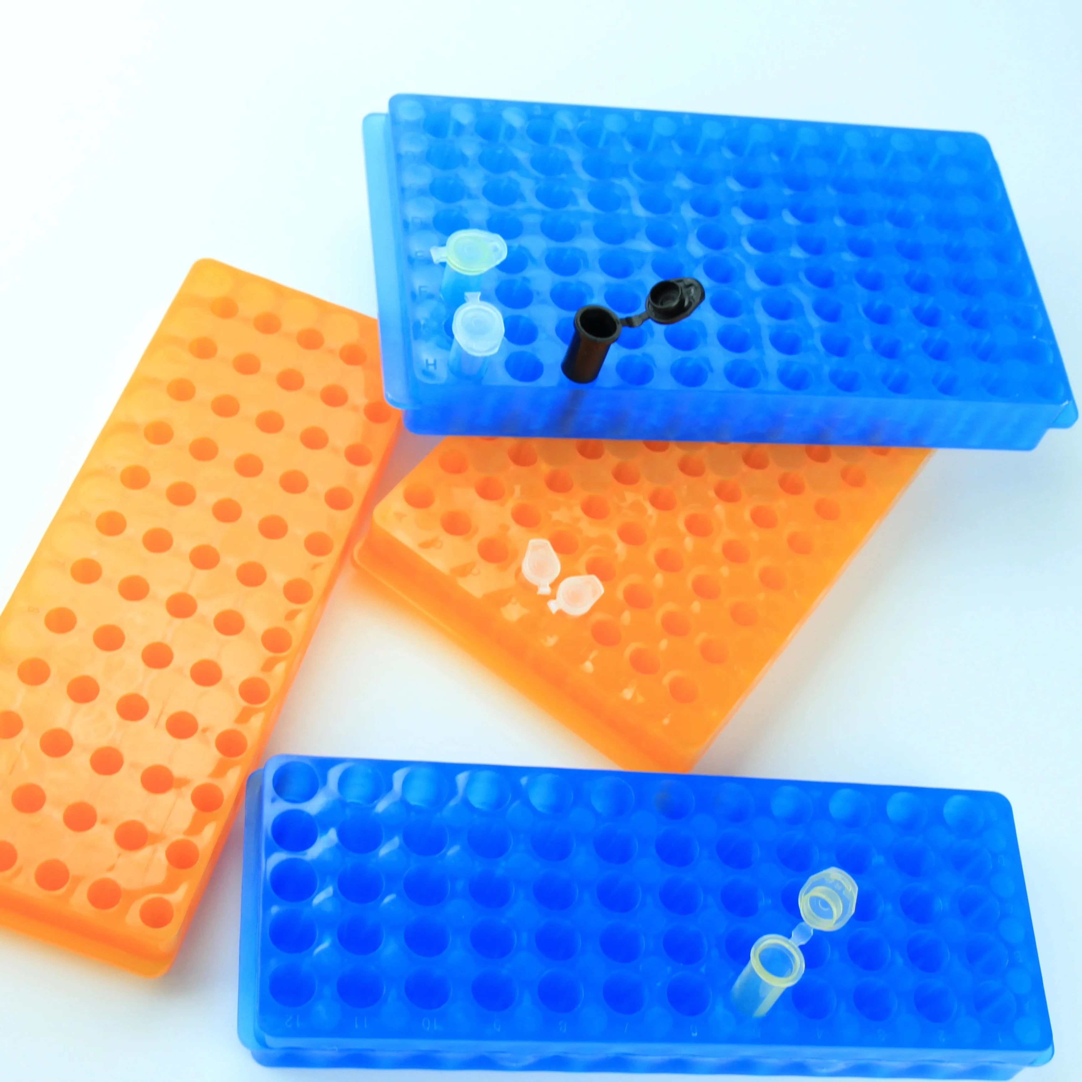 AMNGENT racks double side use 0.5ml 1.5ml  96holes rack for vials Lab Centrifuge tube 96well 60well tube holder