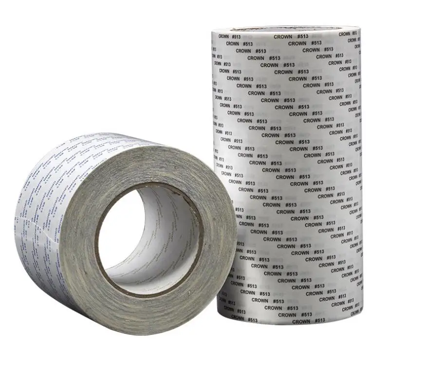 Wholesale crown 513 613 strong high temperature resistant non woven white transparent tissue paper double sided tape