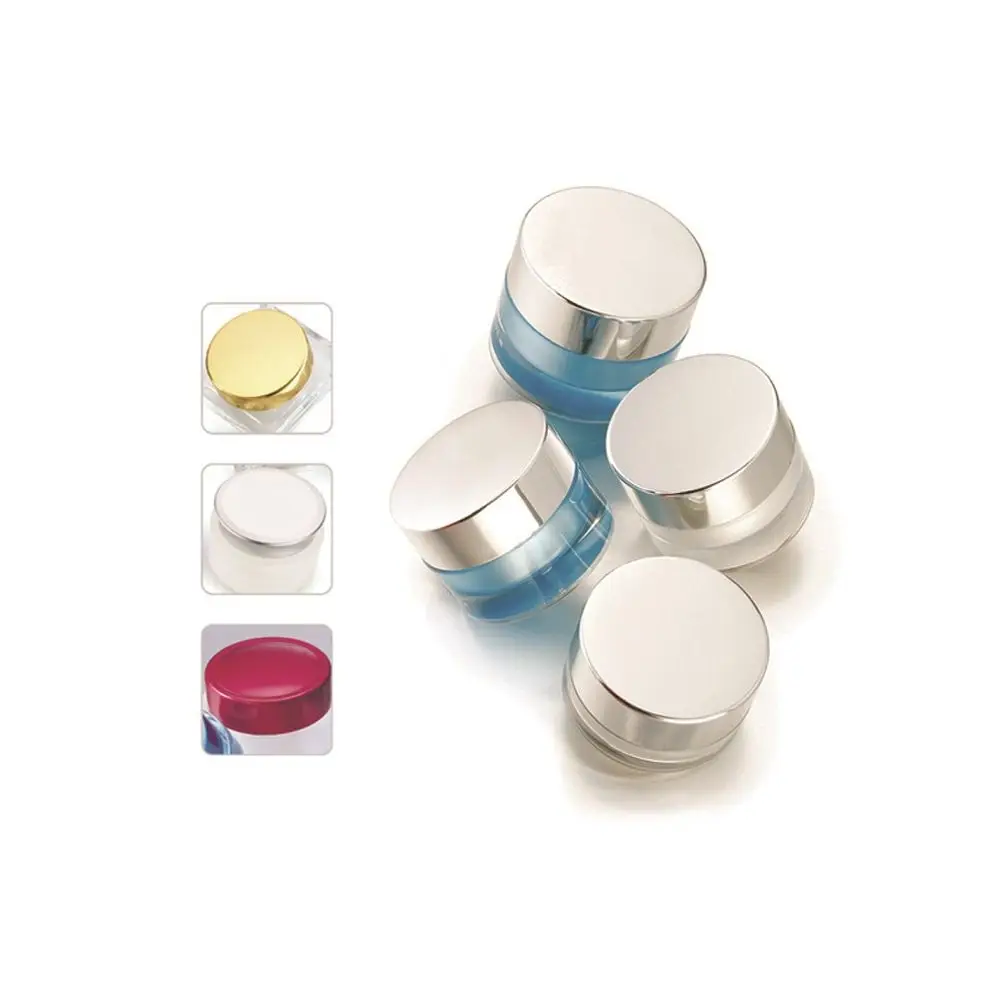 
 Двухслойный акриловый бак с алюминиевой крышкой высокого качества для упаковки косметики и ухода за кожей  