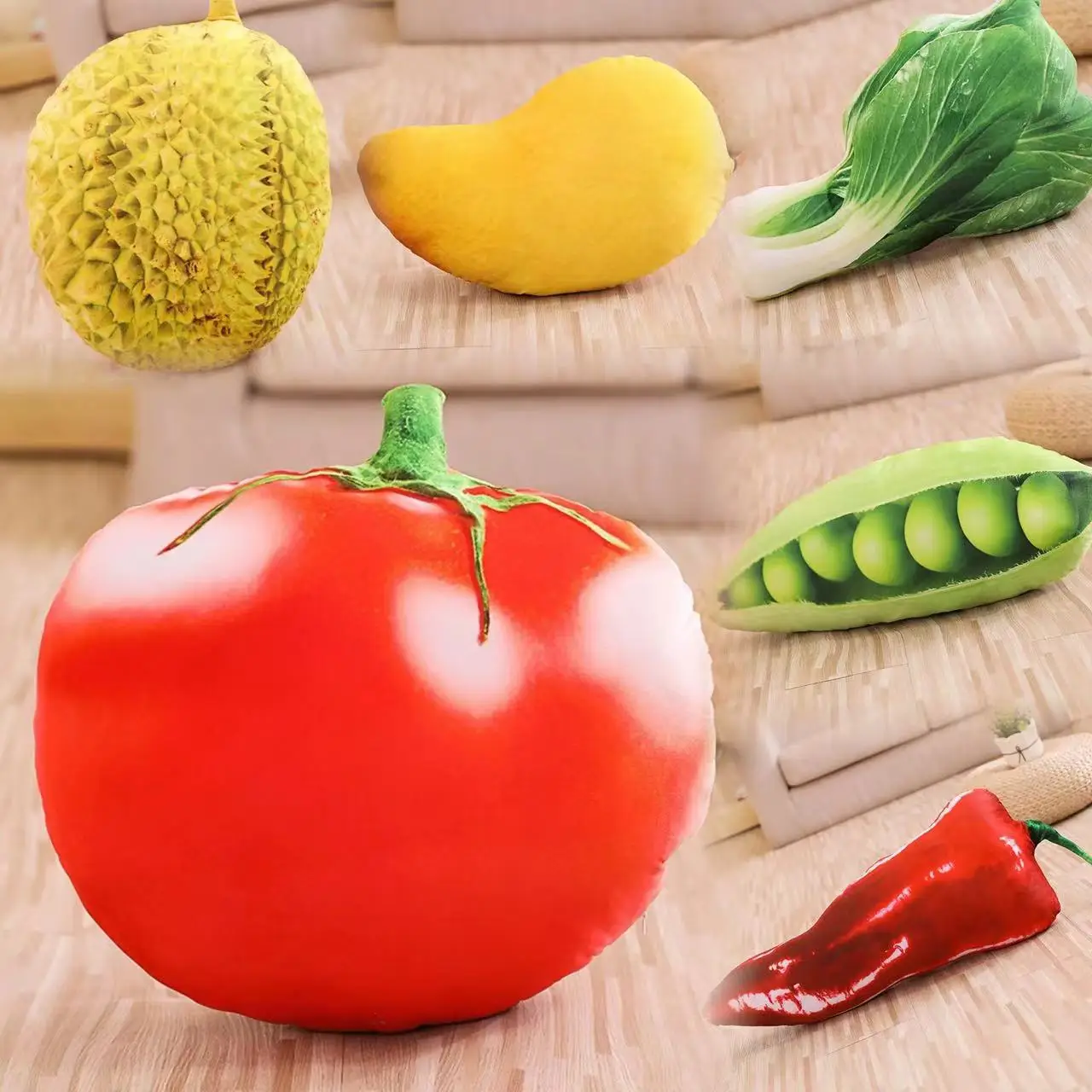 Strawberry plant plush toy cute cartoon plush toy holding pillow plush orange cat cow animal doll plush doll