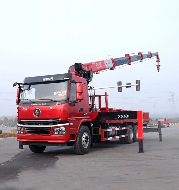 Shacman Cheap Price 21 Meter Telescopic Boom 10 Ton 12 Ton 8*4 Mobile Truck Mounted with Crane for Sale