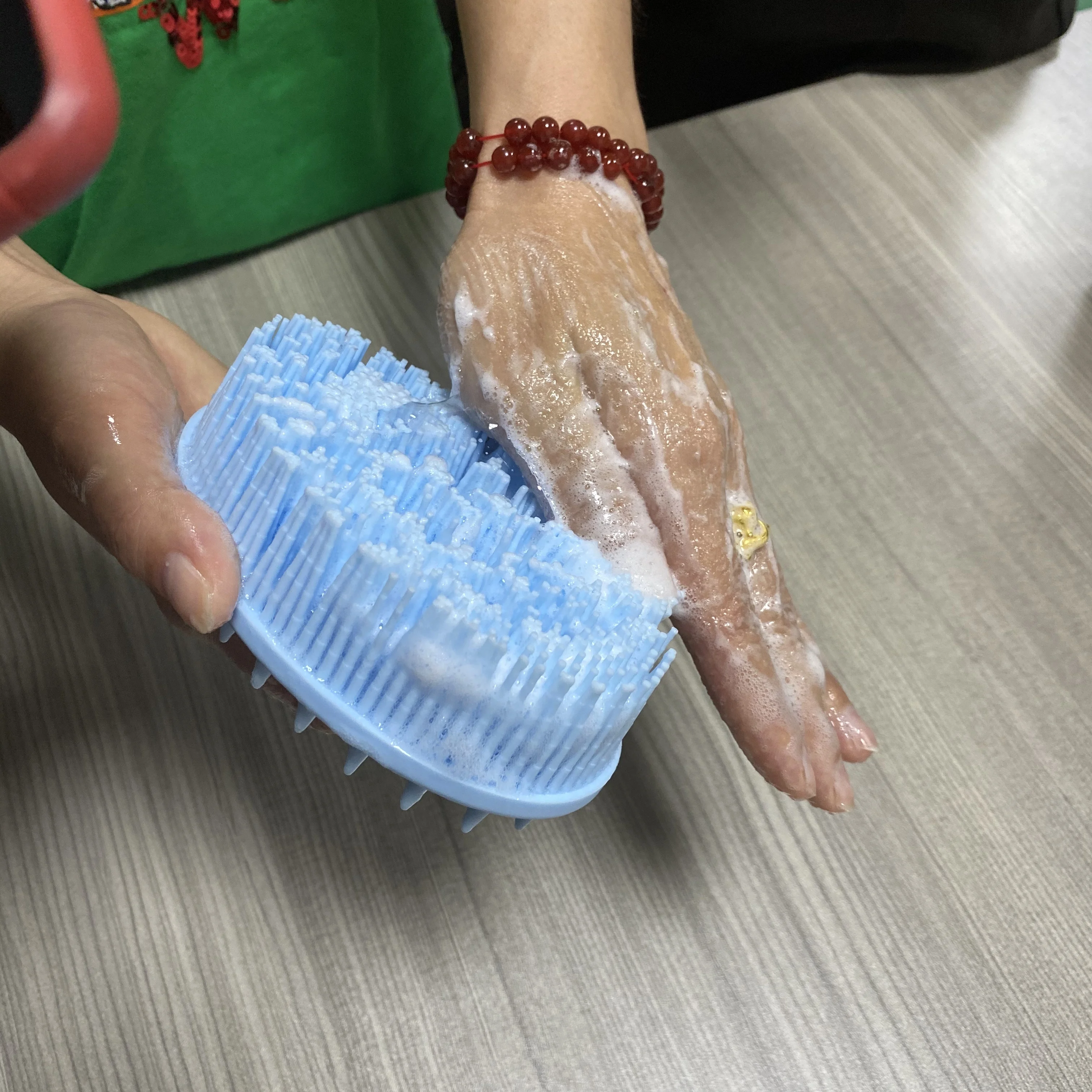 Gentle Exfoliating Baby Bath Shower Scrub Body Silicone Massage Brushes for Sensory Integration Therapy and Eliminate   JPDSBB