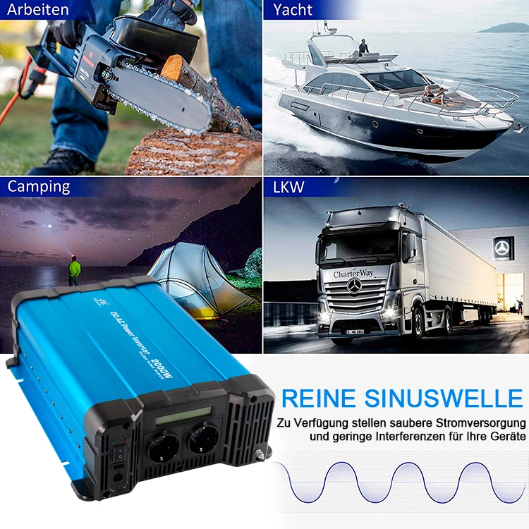 600 1000 1500 2000 watt 2500 3000 4000 5000 6000 Watt 12V 24V 48V Dc To Ac 110V 220v 230V Off Grid Pure Sine Wave Power Inverter