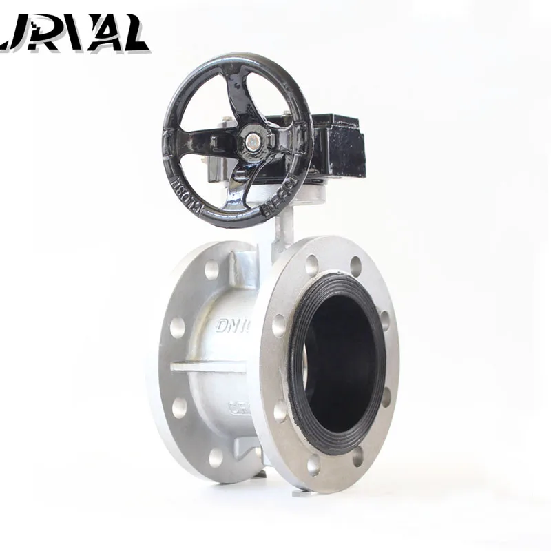 Высококачественный DN50-300 WCB клапан-бабочка турбины PTFE резиновый фланец вафельный Клапан-Бабочка