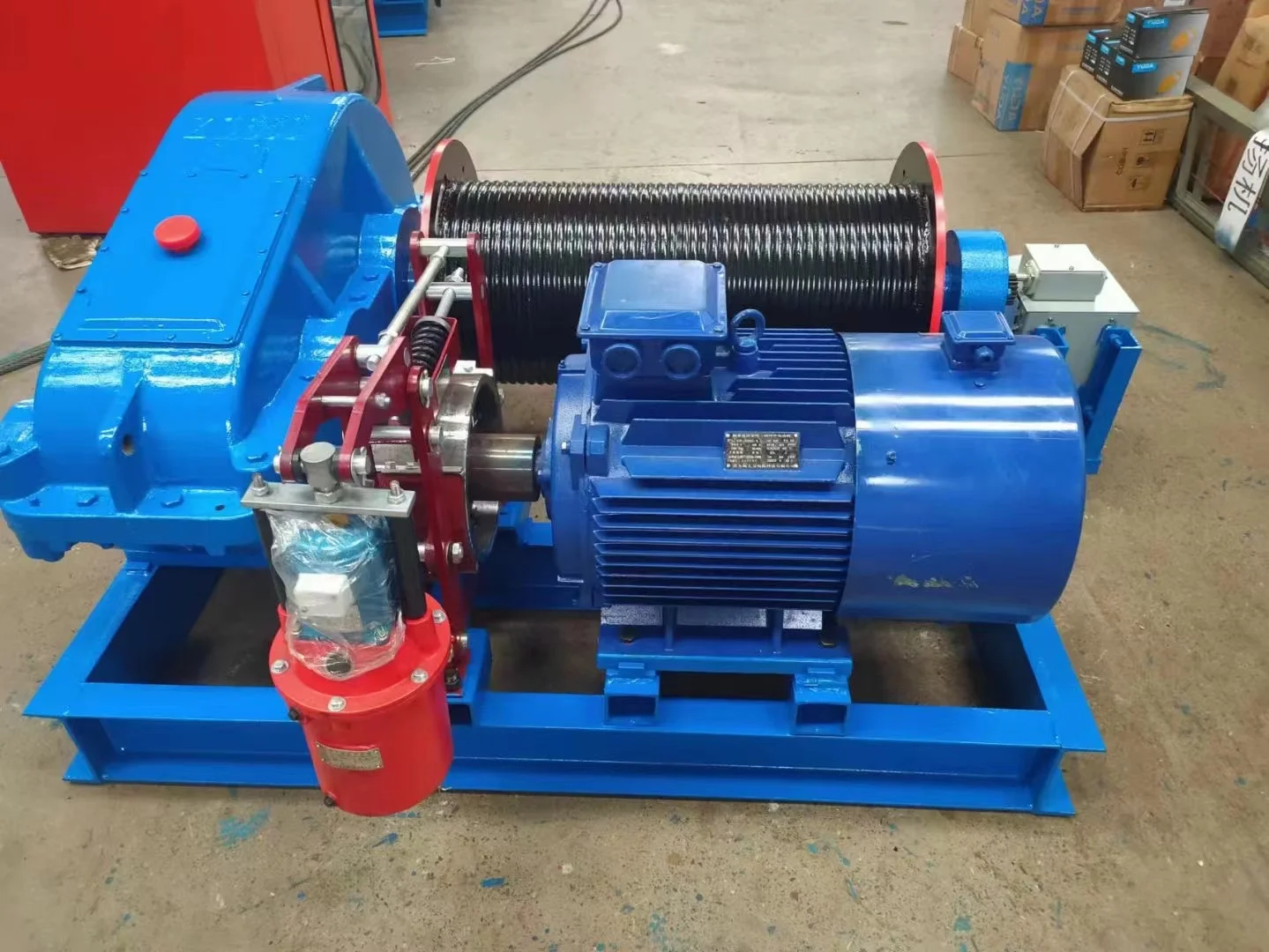 Fast Speed Electric Winch 10 Ton With Double Drum