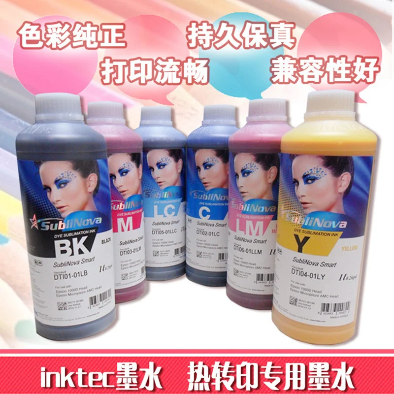High quality inktec Korean Sublimation Smart Dye ink 100 ml per color c myk