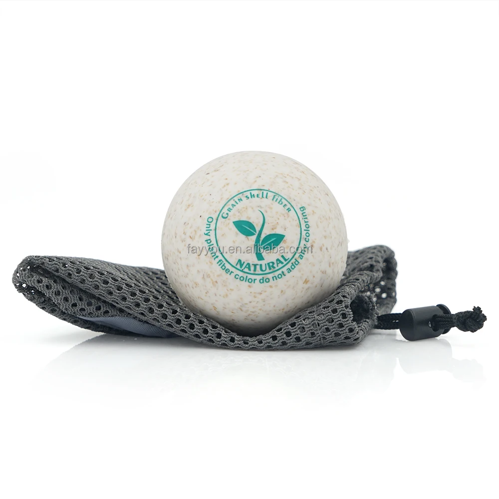 Factory Wholesales Price Hot Sales Grain Skin-Friendly Shell Fiber Ball Muscle Knot Remover Rubber Lacrosse Ball  Massage balls