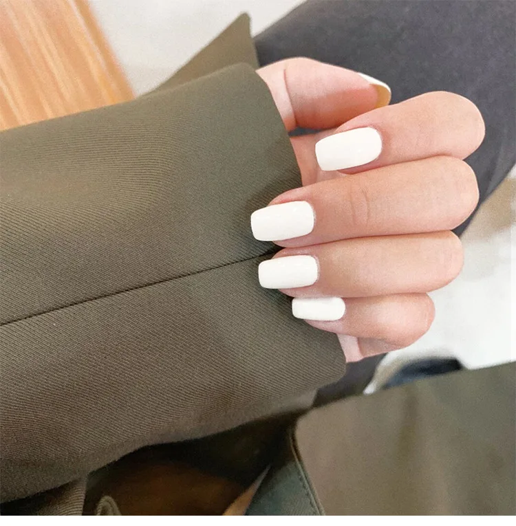 Factory direct square uv fake nails Artificial design Pink Products 24pcs supplies nails Press On Nails