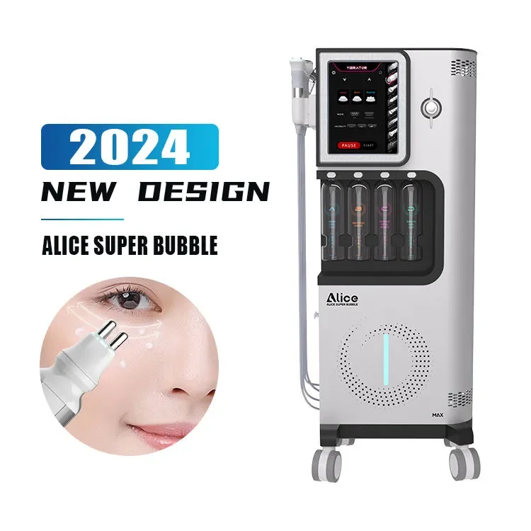 2024 Hydration Alice Super Bubble Water Spa Face Skin Care Acne Treatment Wrinkle Removal Salon Beauty Facial Machine