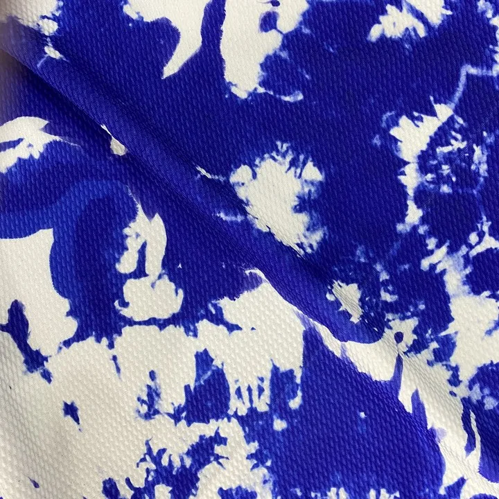 Hot Sale Blue Tie Dye Digital Printing Polyester Bullet Liverpoof Fabric for Bows