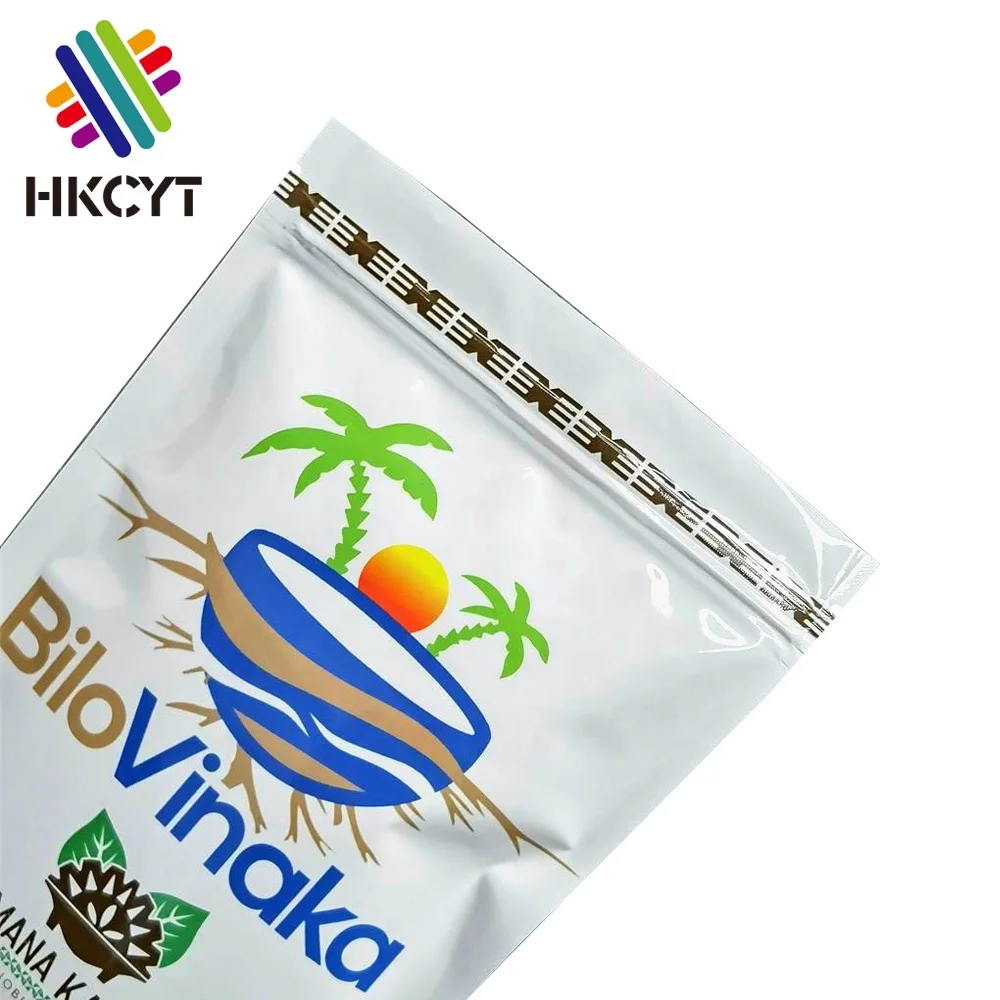 Глянцевая пластиковая фольга с индивидуальным дизайном упаковка порошка сывороточного протеина застежкой-молнией Kava Moringa Powder Pouch
