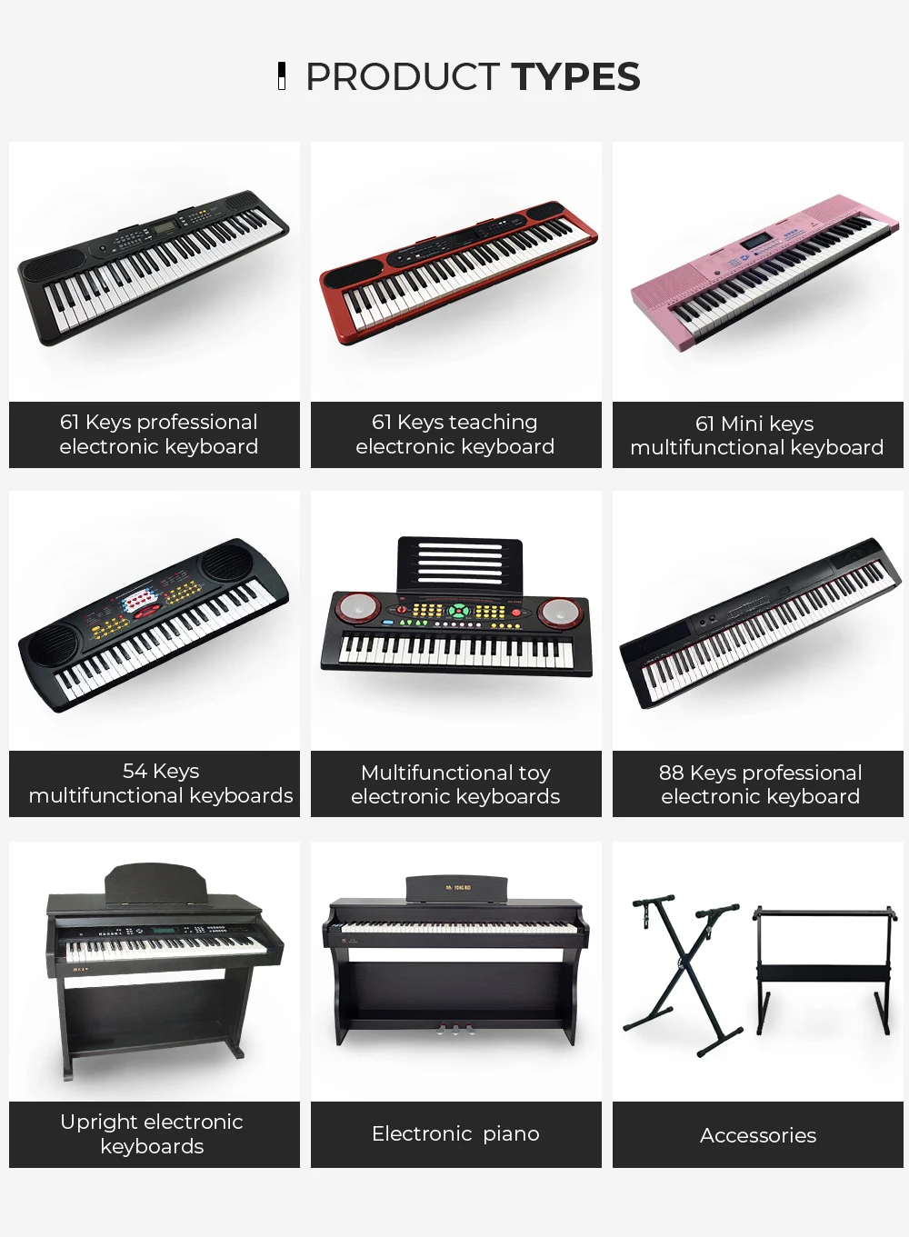 Accept OEM/ODM Hot Sale Professional Accessories Stand Keyboard Stand Para Piano Keyboard Shelf