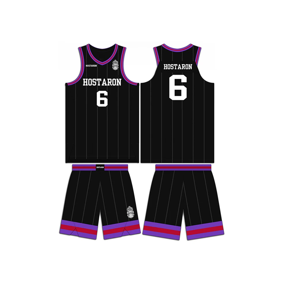 HOSTARON Custom Basketball Kit Sublimation Basketball T Shirt Quick Dry Basketball Uniforms Camisa Basquete Embroidered Jersey