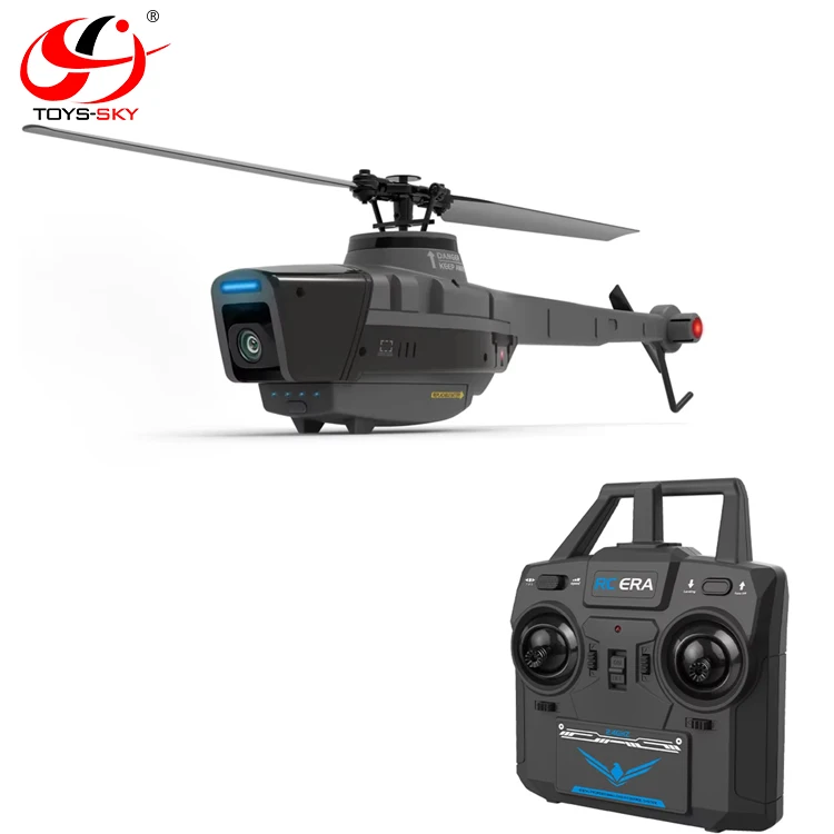 C128 WIFI Air Pressure Optical flow 6 Axis Single Propeller Aileron less R/C Helicopter Kit Mini Black Bee Aerial Camera Drone