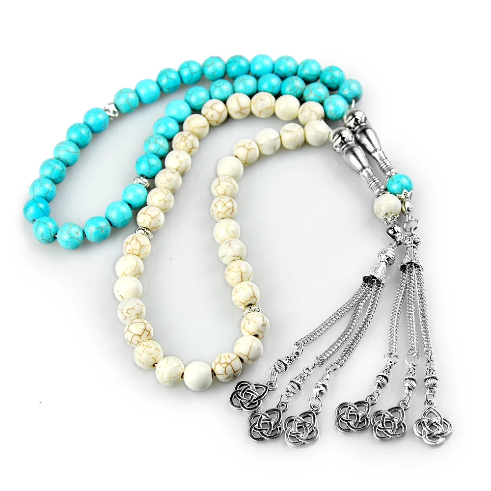 Muelson 33 Turquoise Muslim Prayer Beads 10mm Bead Wholesale of Islamic Jewelry