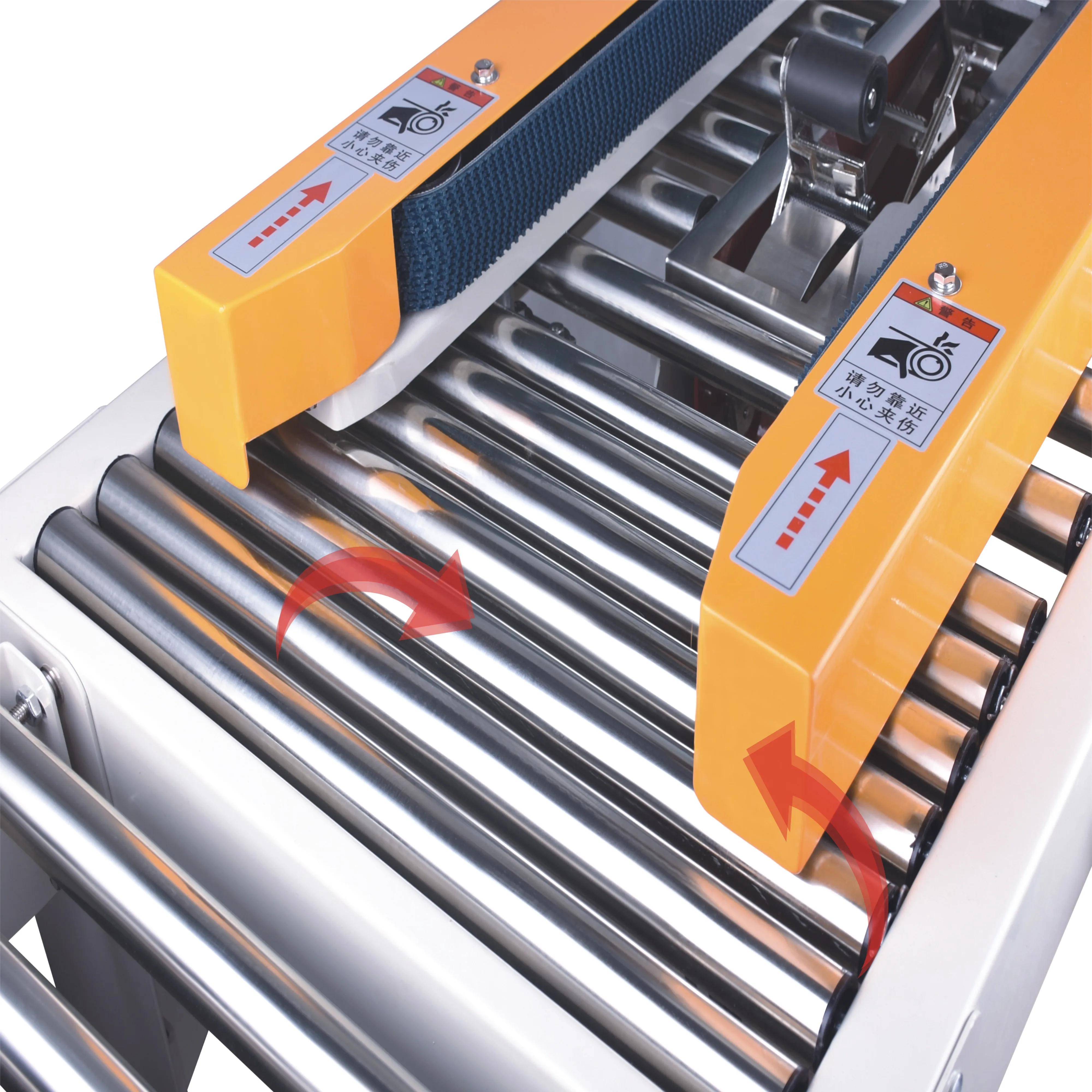 Semi Automatic Top And Bottom Drive Belt Adhesive Tape Sealer Case Box Carton Sealing Machine