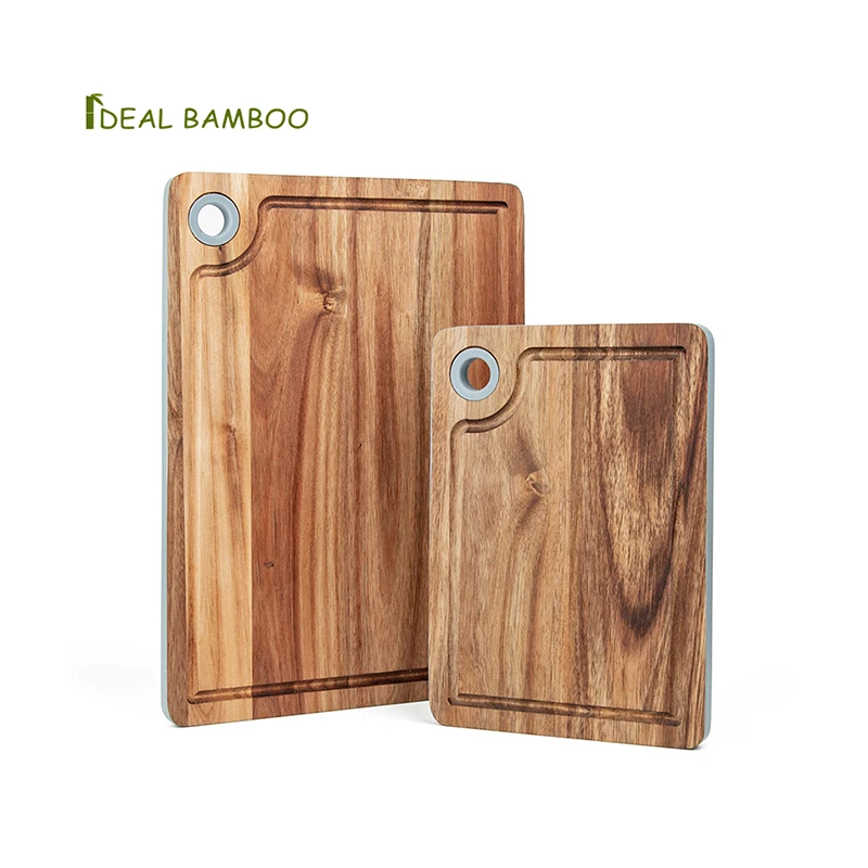 Ideal Bamboo Eco Friendly Organic  Large Acacia wooden Cutting Board solid wood chopping board with Juice Groove