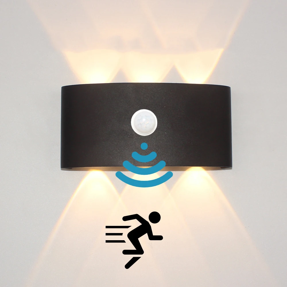 8w Sensor Wall Lamp Human Pir Motion Sensor Led Wall Light Smart ledWall Mount Sensor Light