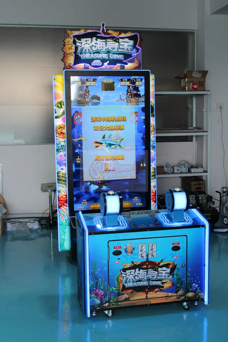 Popular Coin Operated Redemption Machine Treasure Cove Indoor Amusement Video Game 65inch Screen