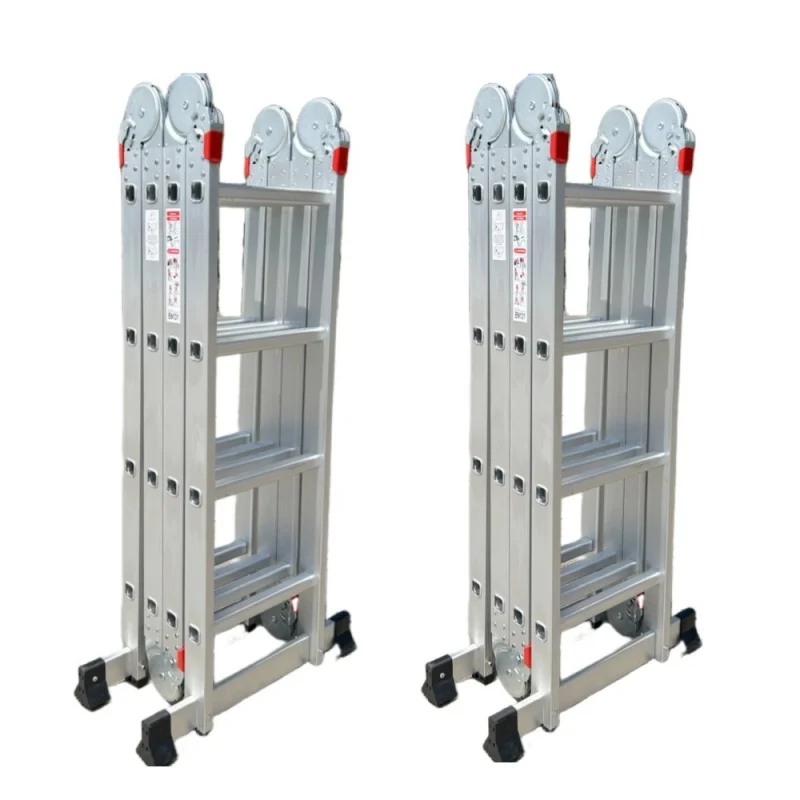 handrails and wheels warehouse climbing ladder Aluminum echelle