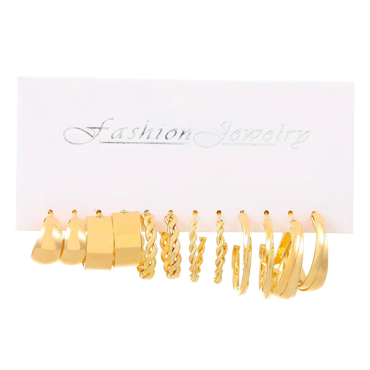High fashion Gold Metal Earrings Set Fashion Geometric Pearl Circle hoop  Earrings 2024 Trend Set Of Earrings Jewelry For Women