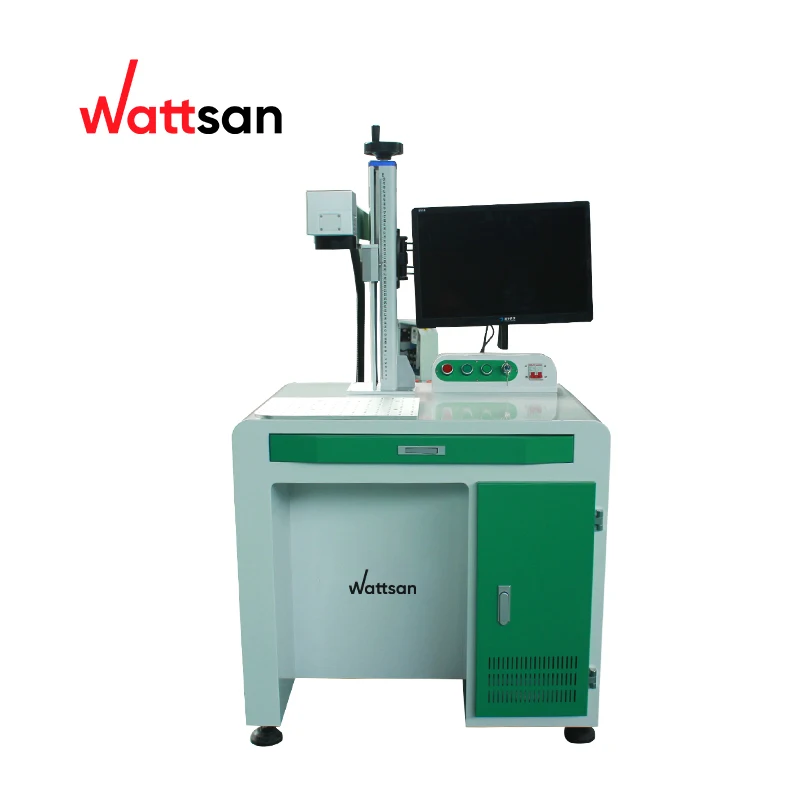 Wattsan 20w/30w/50w/70w/100w fiber laser marking machine price /fiber laser engraver/laser marker on metal