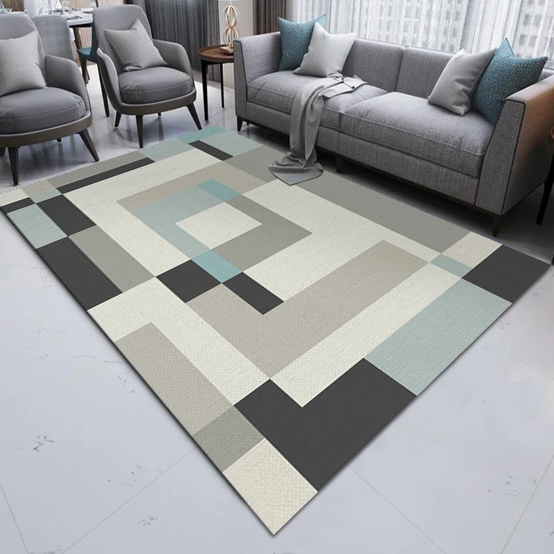 Best Price Modern Geometric Rugs 3d printed Crystal velvet Living room Carpet bedroom floor carpets