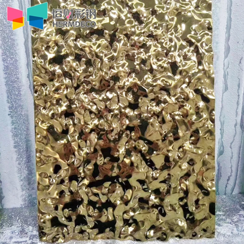 Декоративная настенная панель цветной лист из нержавеющей стали толщиной 3 мм Ss316L 2 5 волнистый