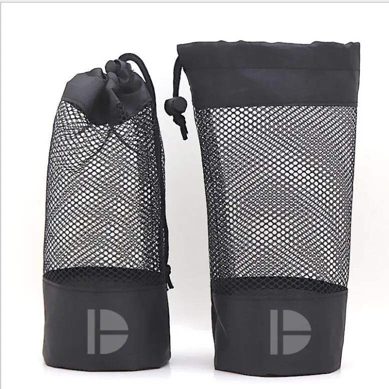 custom drawstring mesh pouch Black small nylon mesh drawstring bag