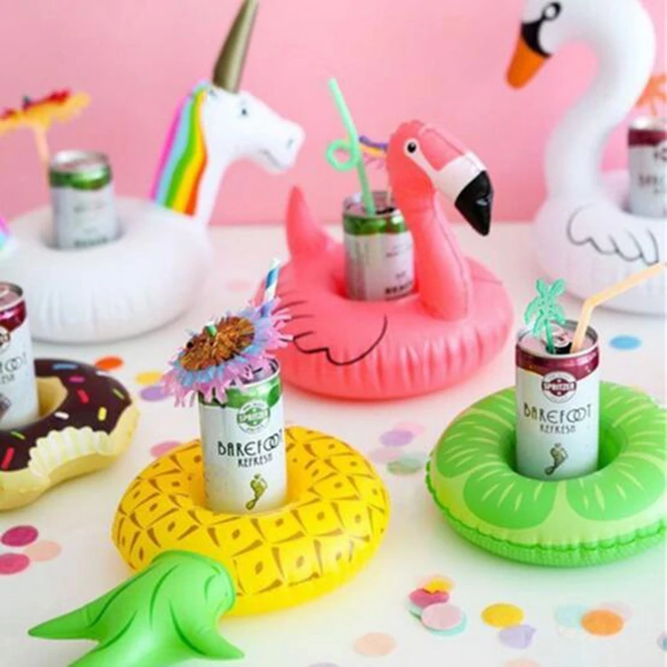 Birthday party supplies pool float cup holders swimming pool floating inflatable drink holder