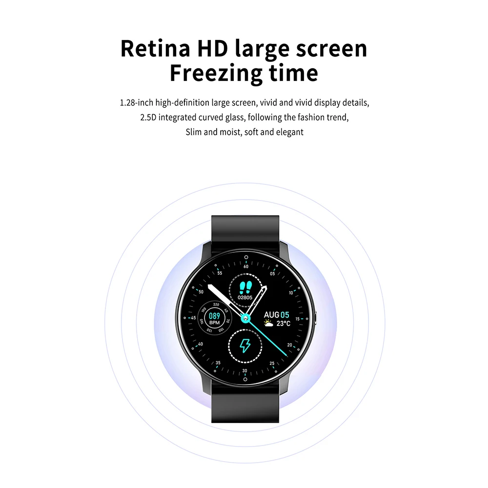 AUCAS 2021 Andriod/IOS waterproof Calling Wireless Charging Fitness blood pressure heart rate smart
