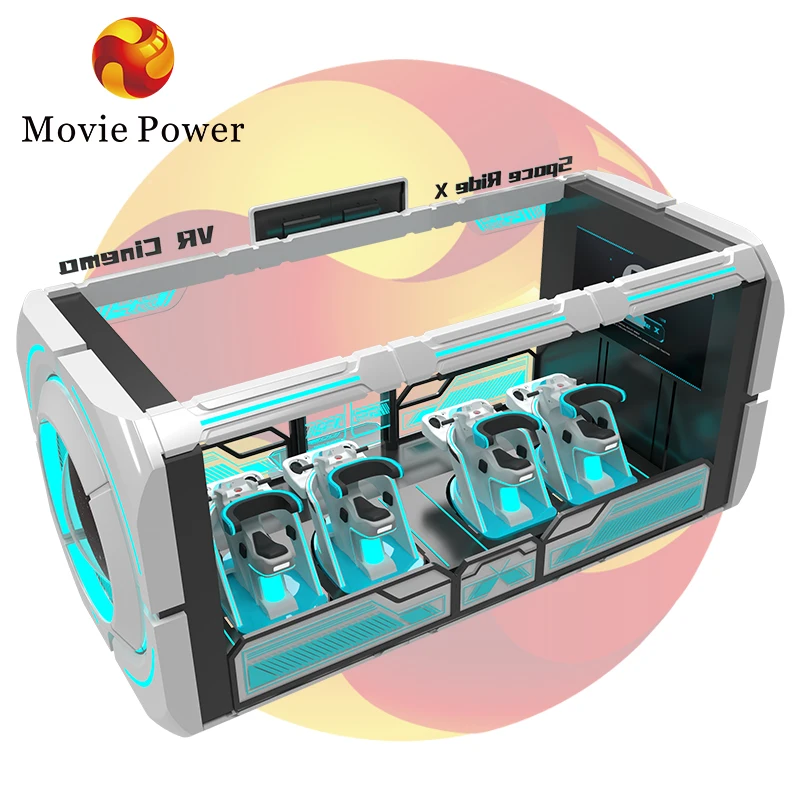MoviePower 4 Players Full Motion VR Roller Coaster Simulator Virtual Reality Flight Games Simulator Virtual Game