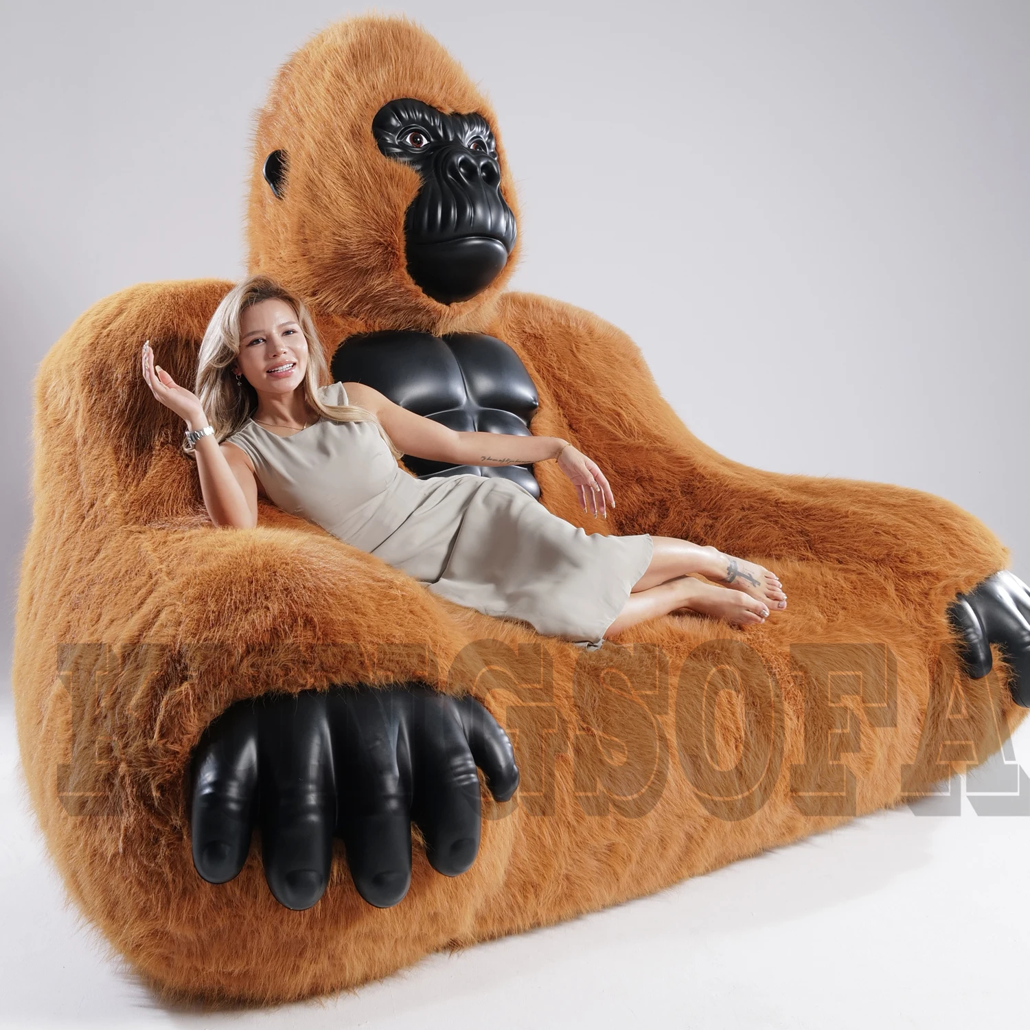 Customizable Modern Animal Inflatable Cartoon Characters Monster King Kong Gorilla Sofa for Living Room Bedroom Furniture Design