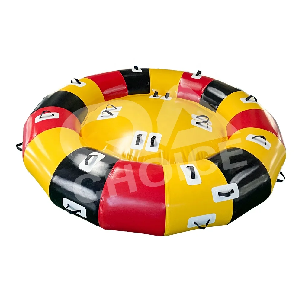 Commercial Inflatable Water Spinner Gyro for Water Park Games Flying Disco Boat Towable Aquatic Water Saturn Rocker